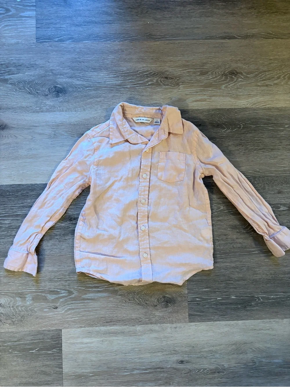 Janie and Jack Light Pink Button-Down Shirt